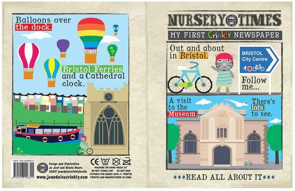Nursery Times crinkly newspaper- Out & About In Bristol