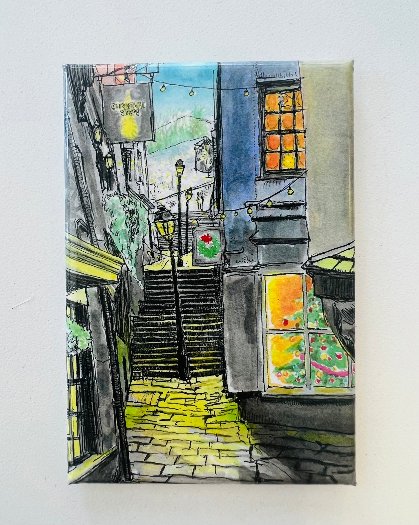 David Dryden Christmas Steps Magnet