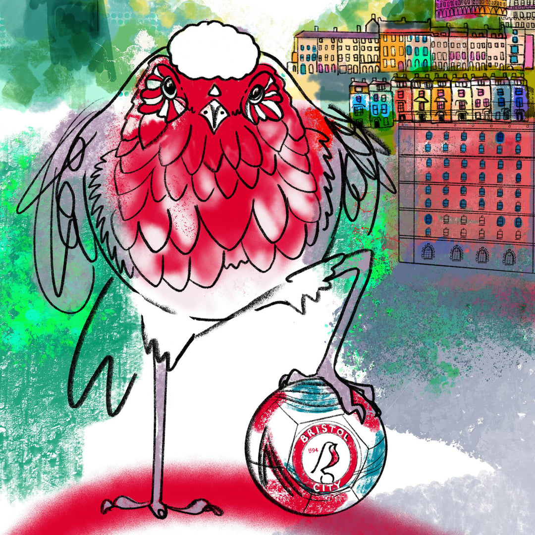 The Fine Artist Bristol City Football Poster A4