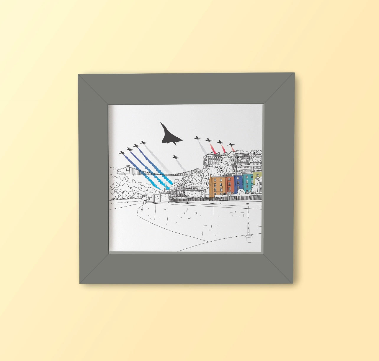 Bristol Concorde Small framed print