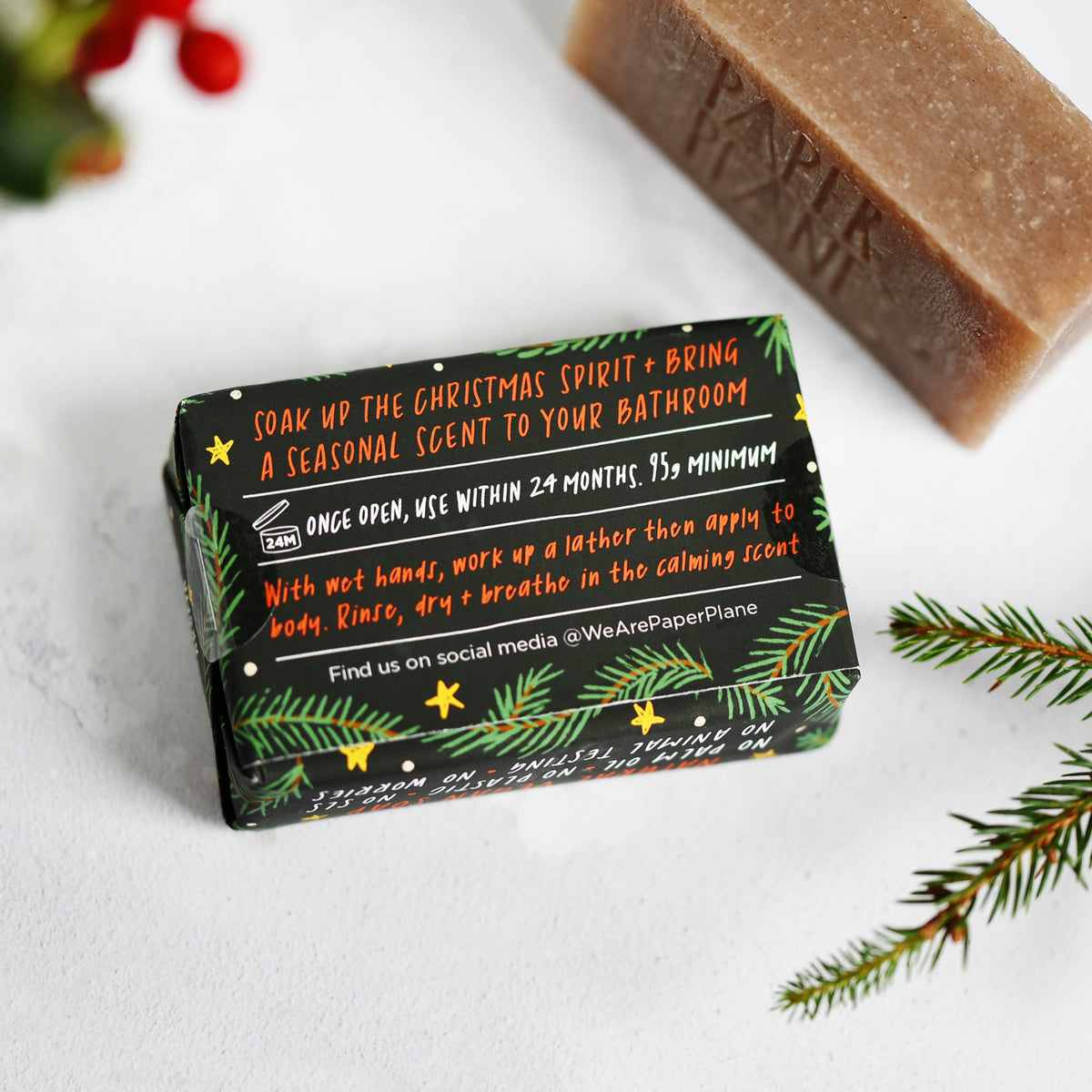 100% NATURAL VEGAN CHRISTMAS SOAP BAR