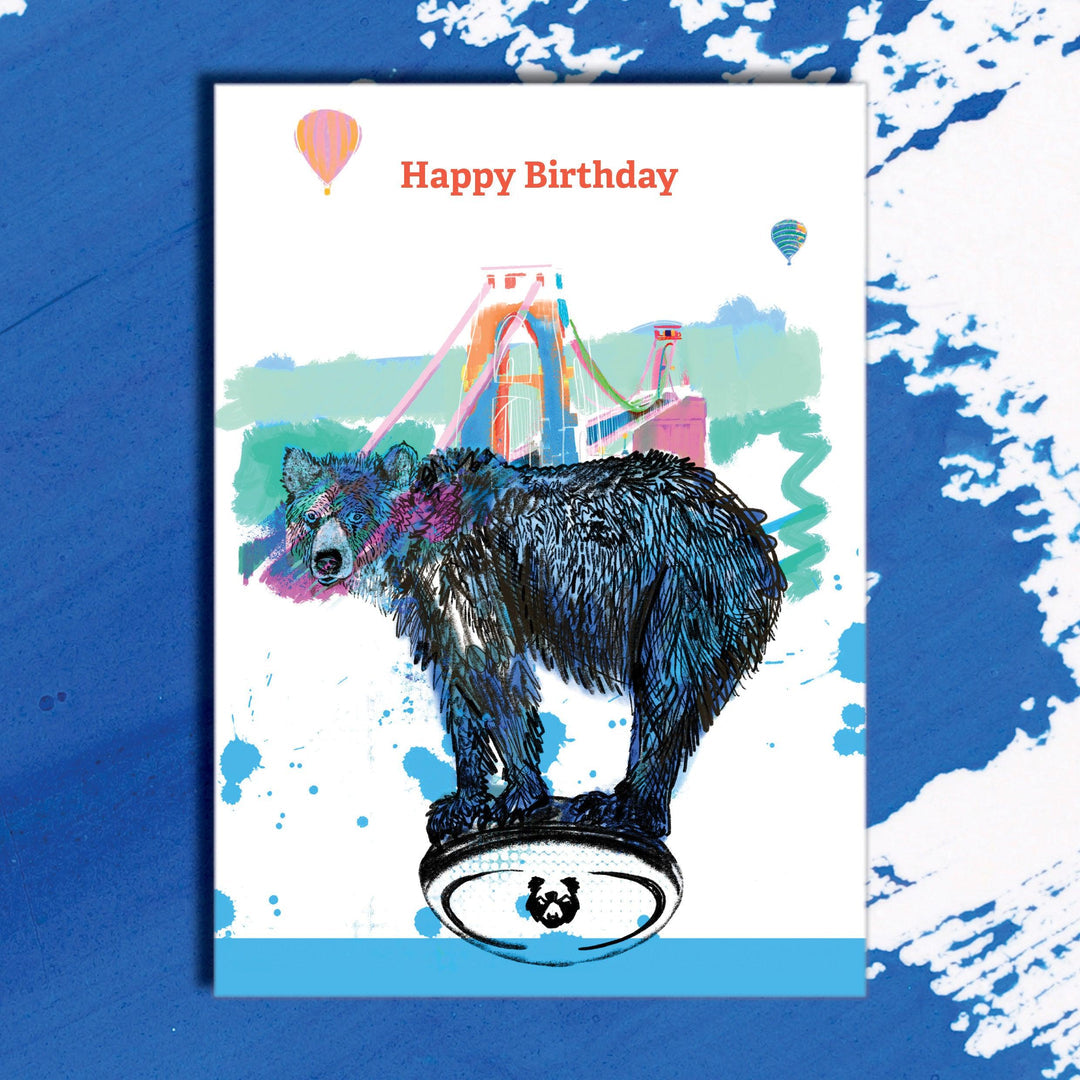 The Fine Artist Bristol Bear, Greeting Card