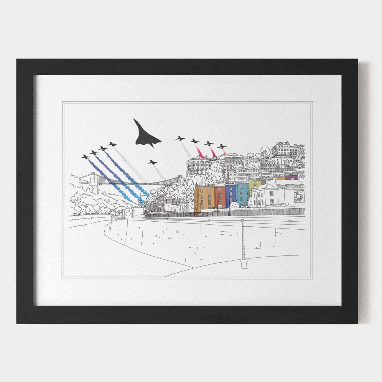 Concorde Print and hand finished paper cut detail