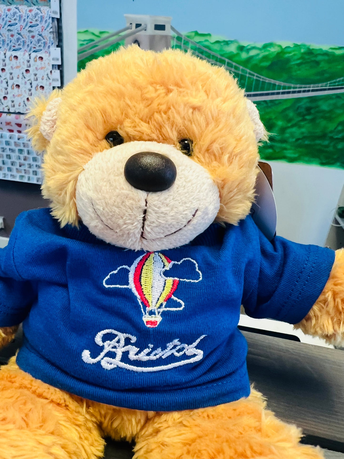 BRISTOL KEEPSAKE BONNIE BEAR WITH HOT AIR BALLOON BLUE T-SHIRT