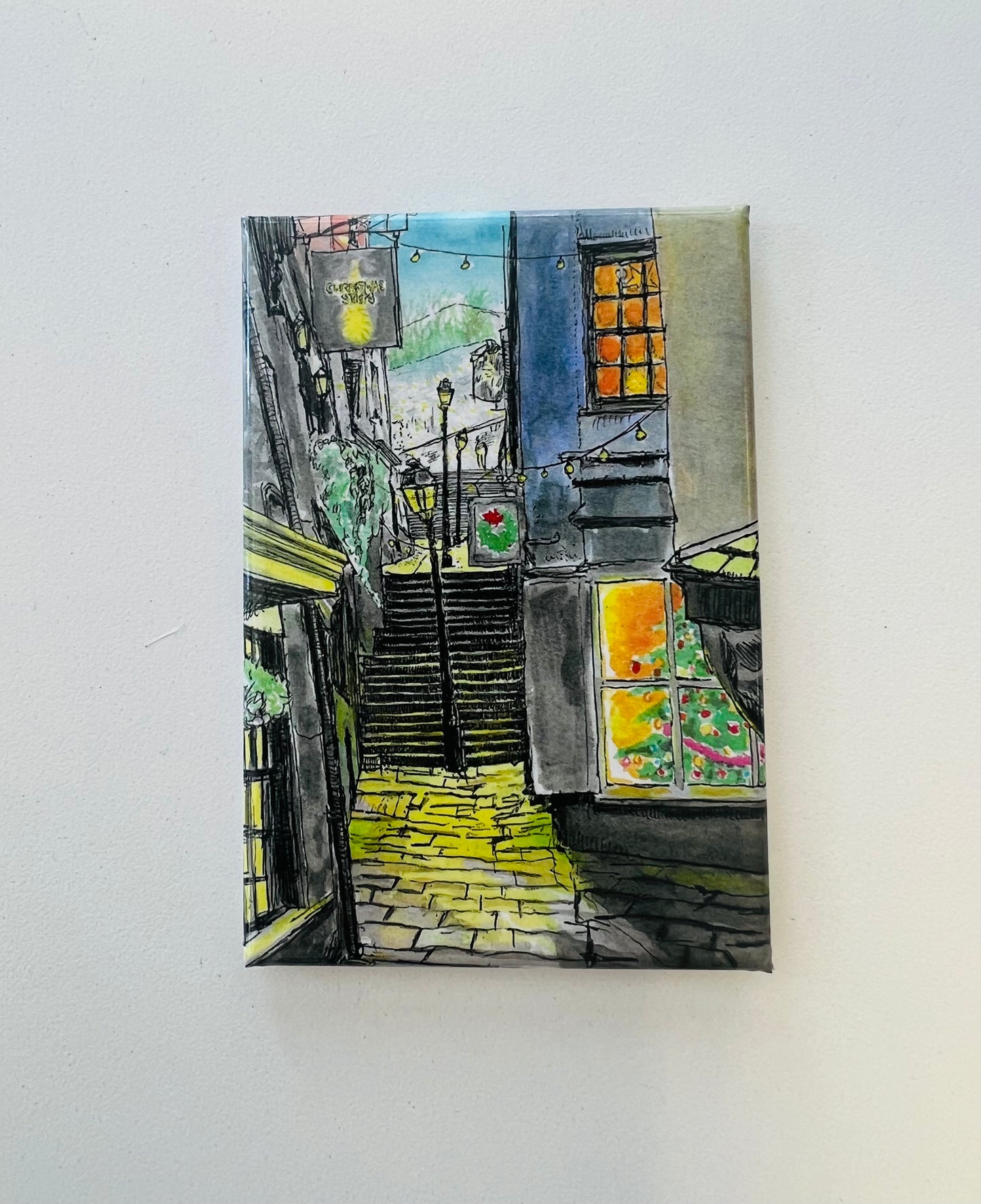 David Dryden Christmas Steps Magnet