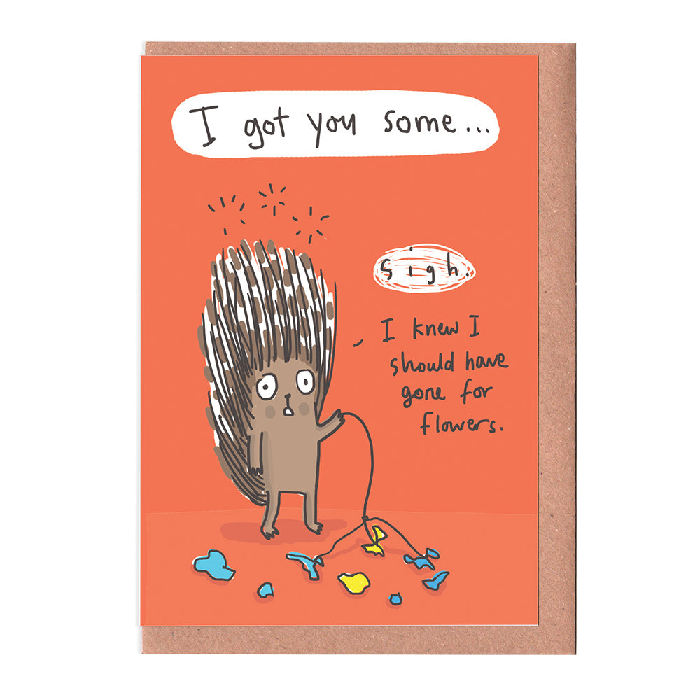 Porcupine balloons Card