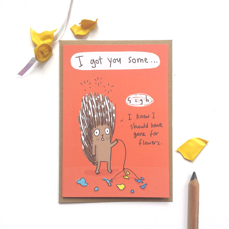 Porcupine balloons Card