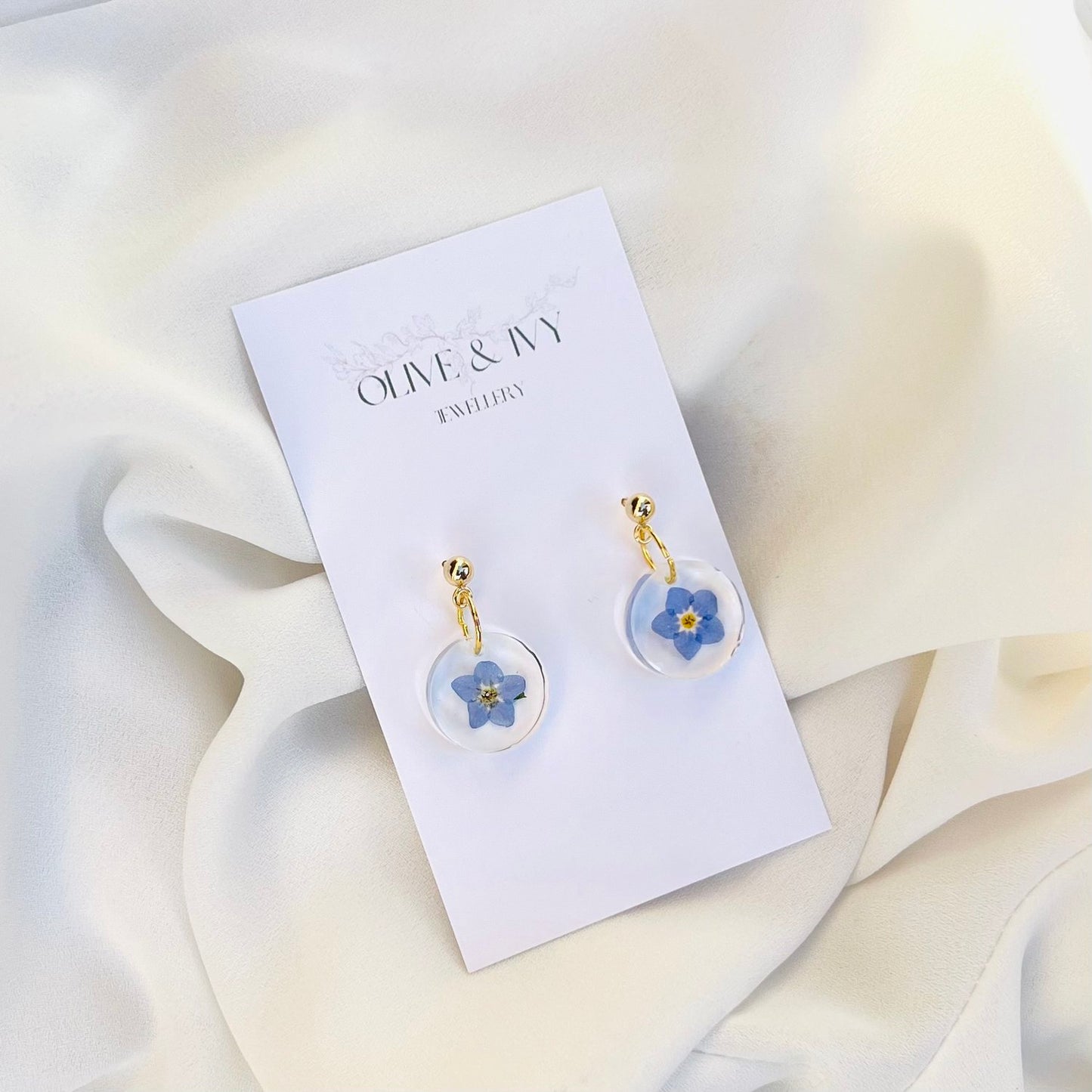 Blue Forget-Me-Not Earrings