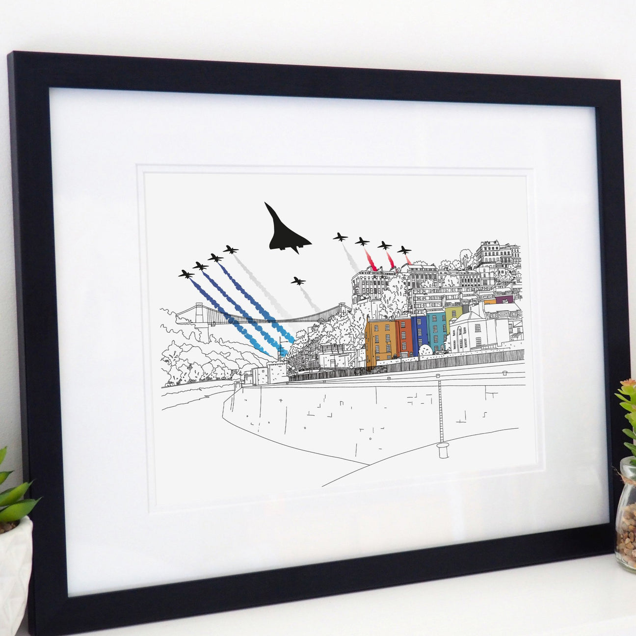 Concorde Print and hand finished paper cut detail