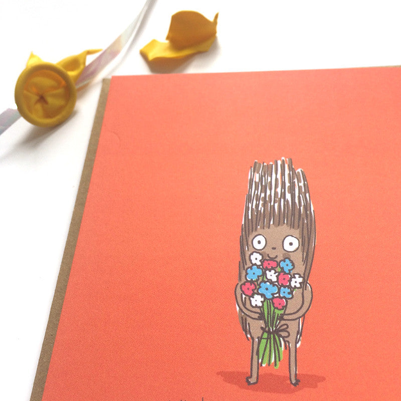 Porcupine balloons Card