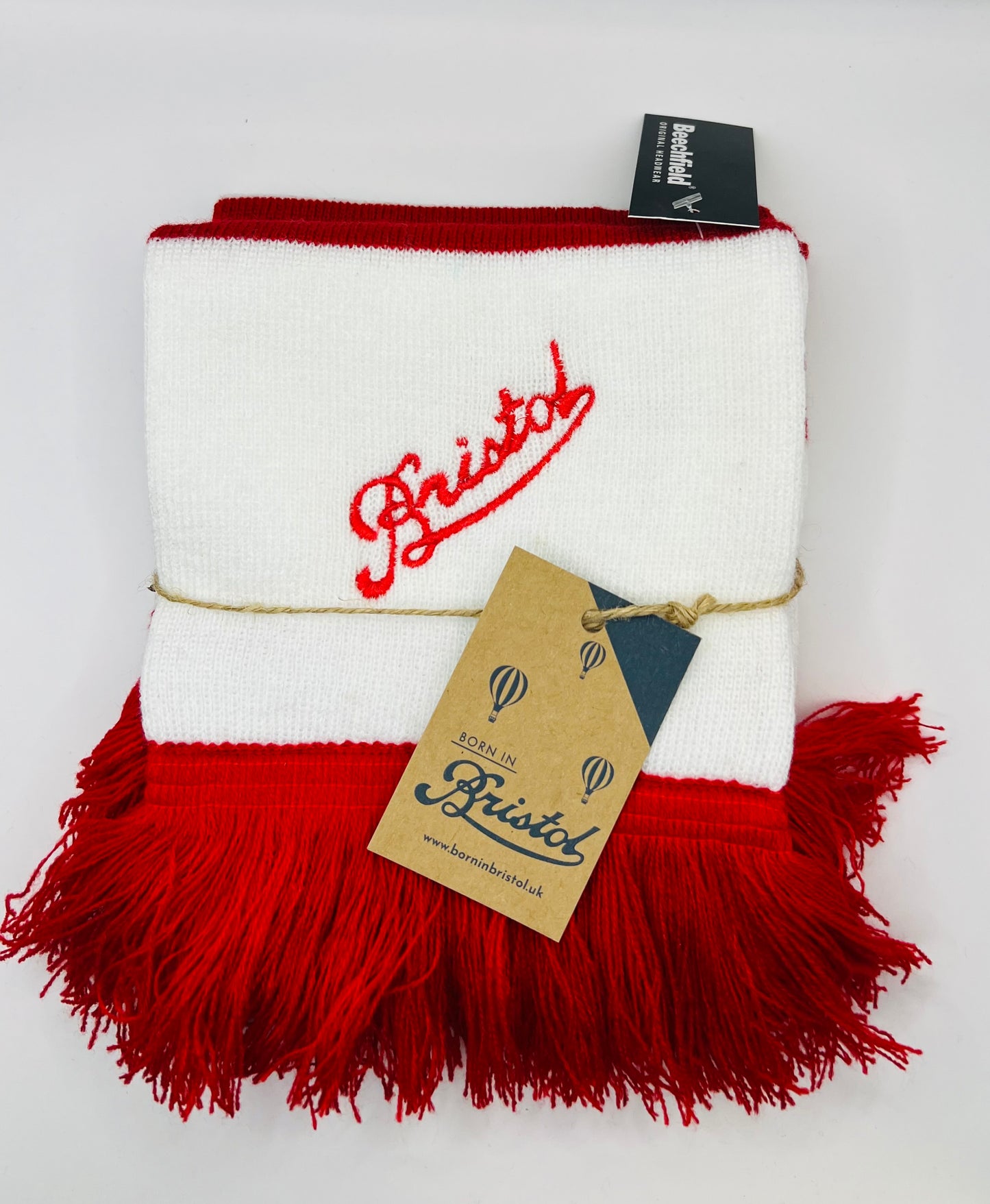 Bristol Red and White Scarf