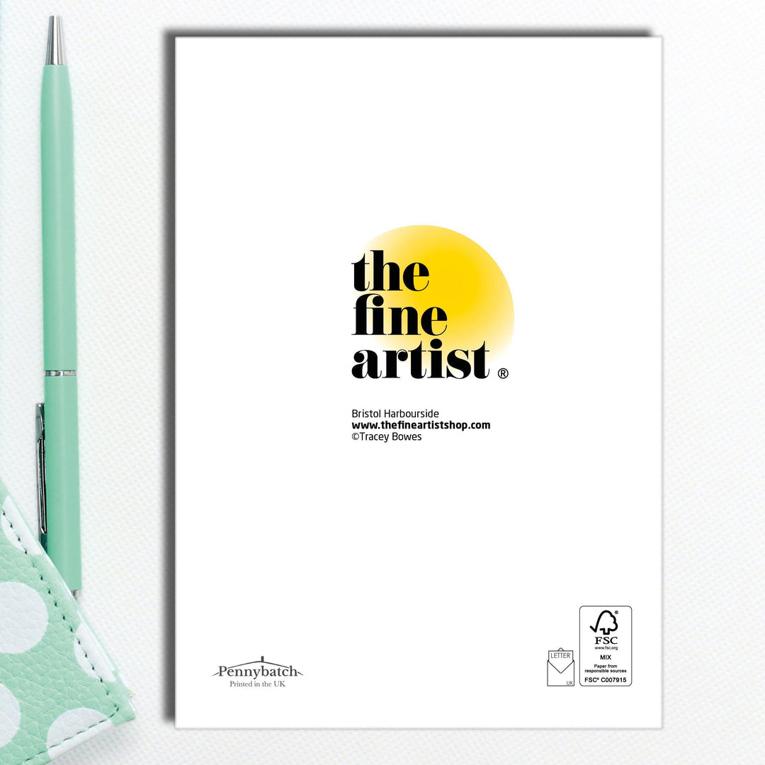 The Fine Artist Bristol Harbourside, Greeting Card