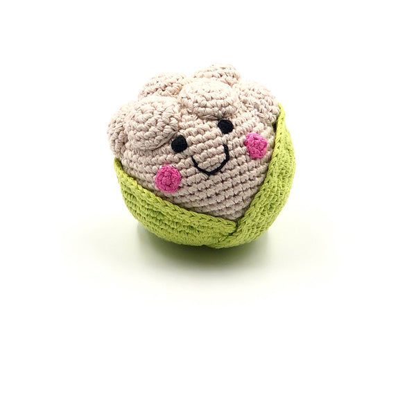 Friendly cauliflower rattle