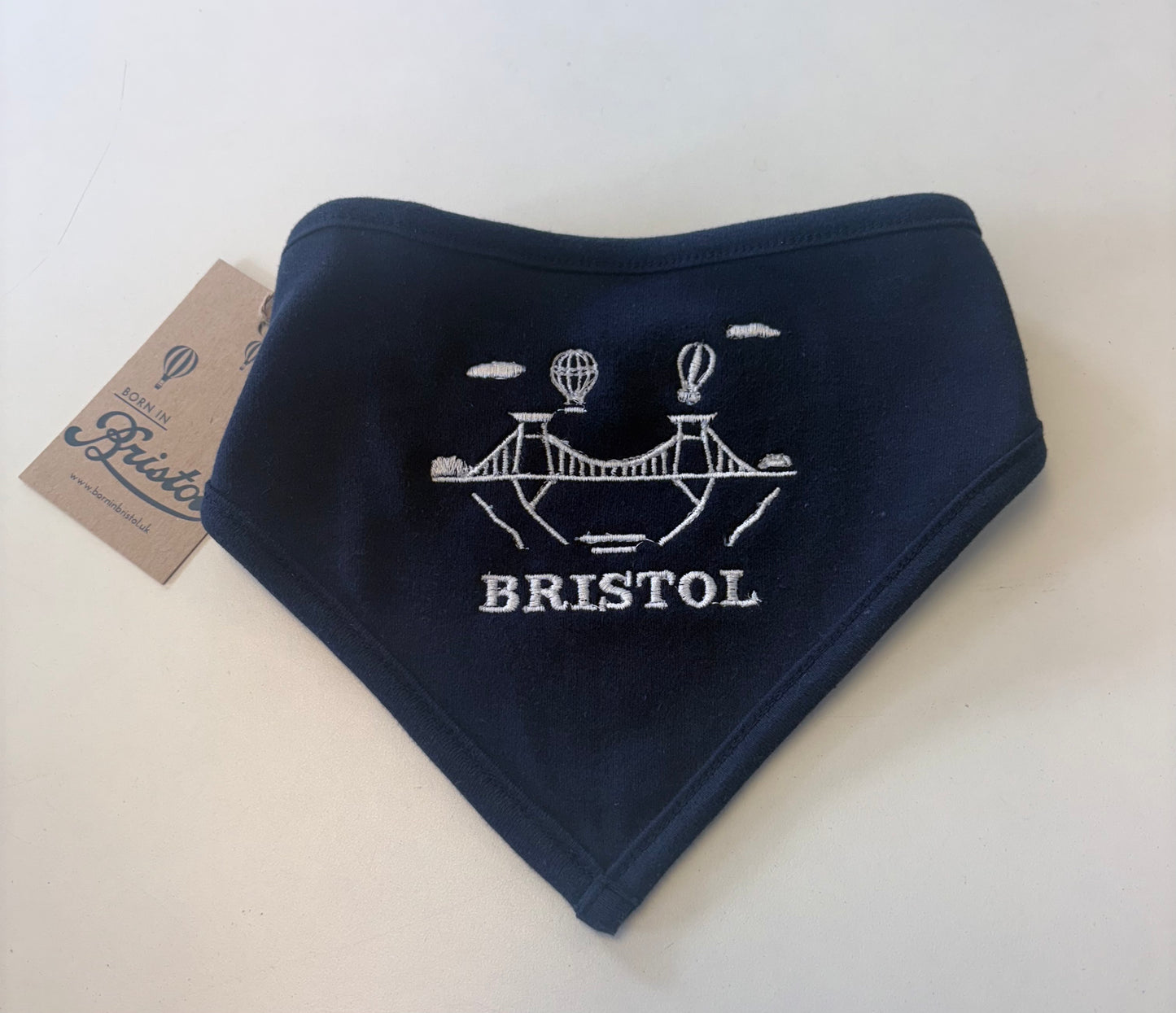 BORN IN BRISTOL EMBROIDERED SUSPENSION BRIDGE NAVY