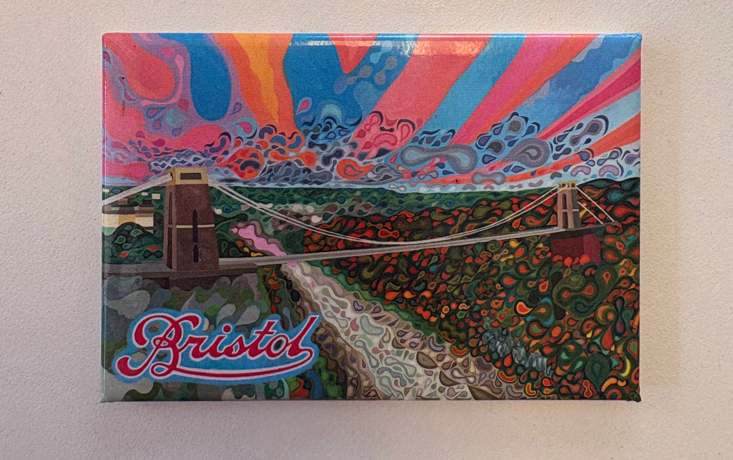 Duncan Knox Sunset Suspension Bridge (Fridge Magnet)