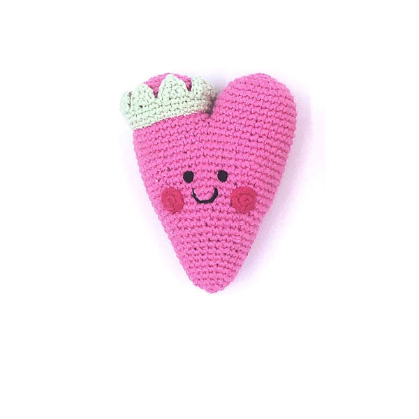 Pebble Friendly Pink Heart Rattle
