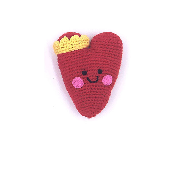 Pebble Friendly Red Heart Rattle