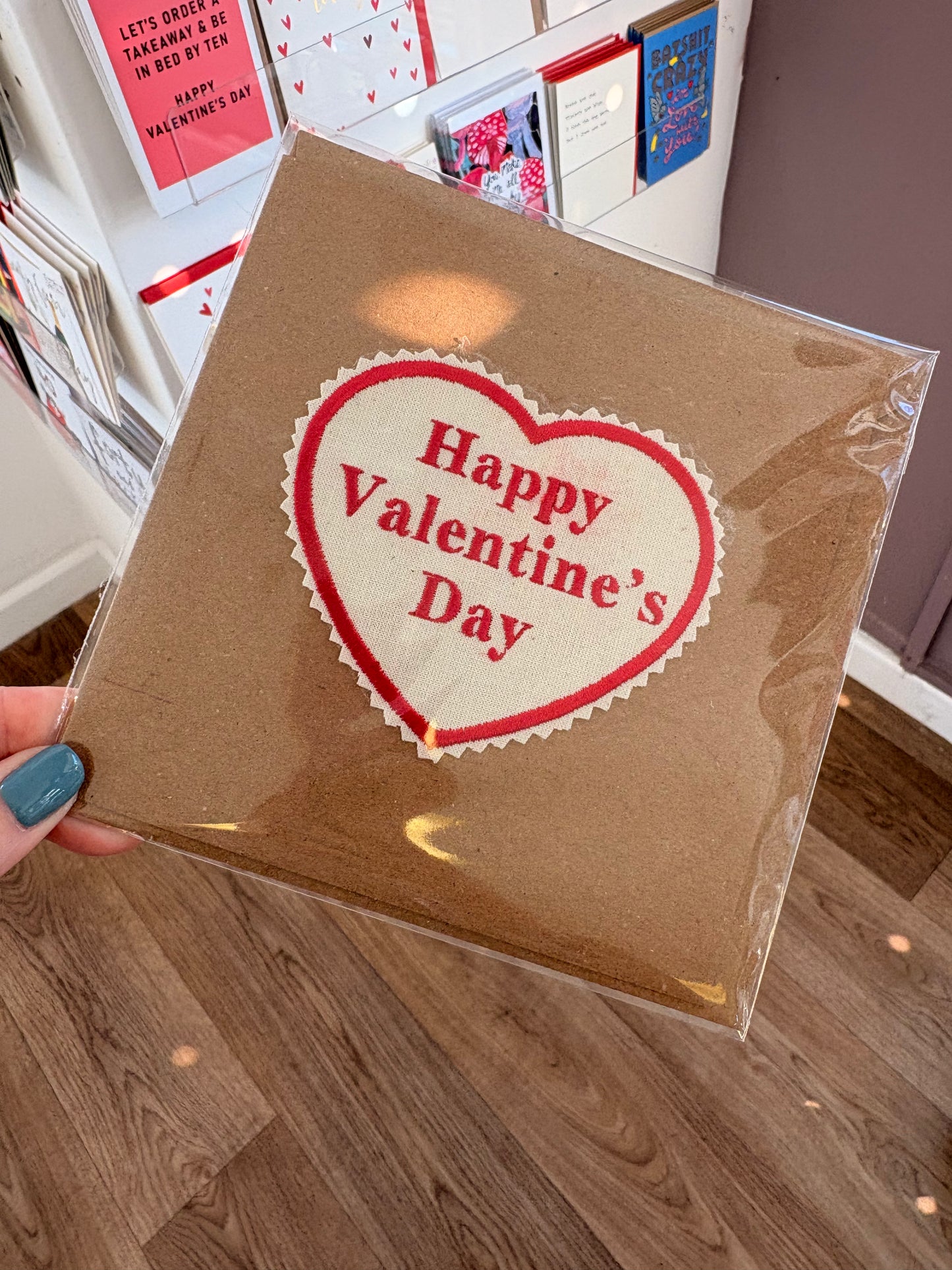 Valentine’s Embroidered card Happy Valentine’s Day