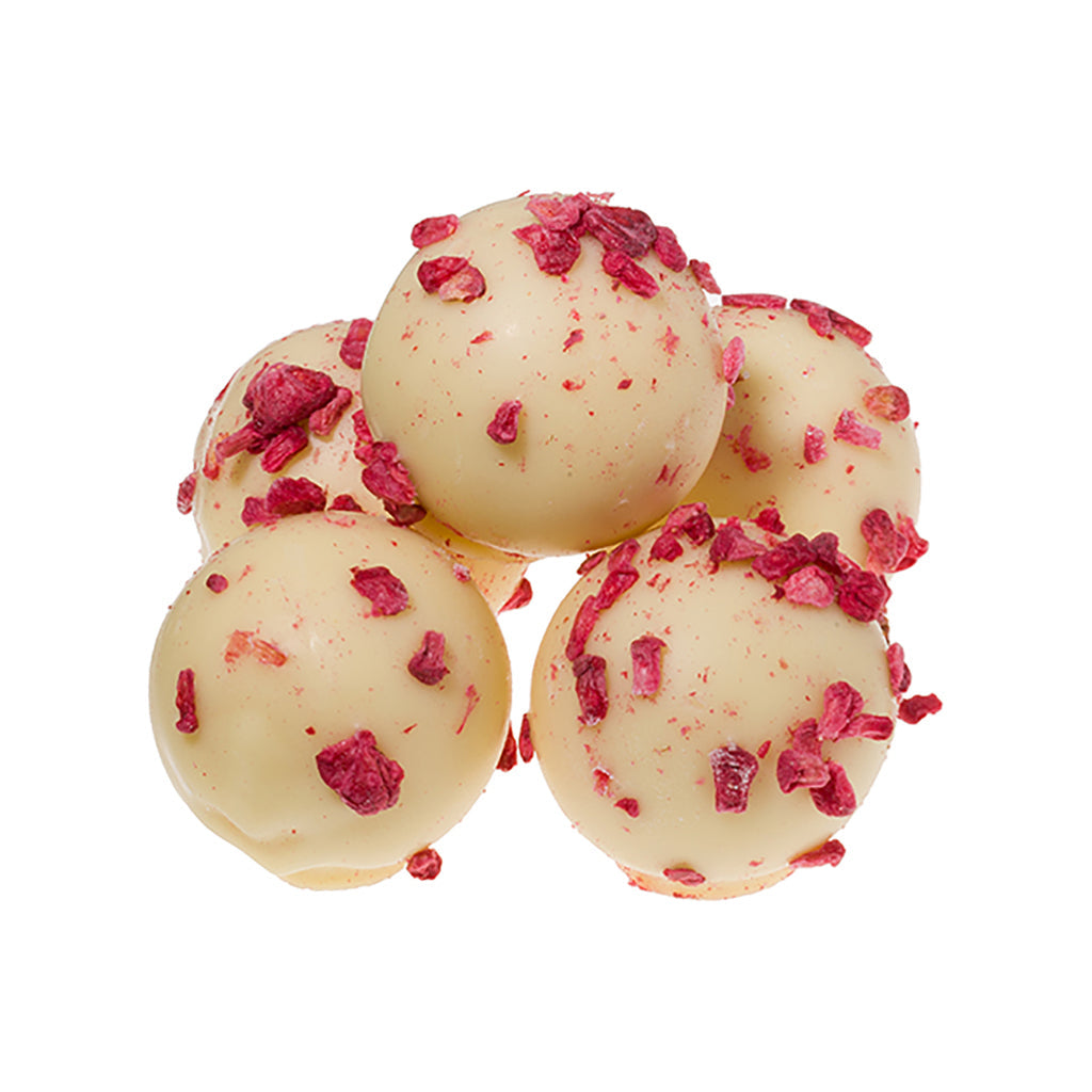 RASPBERRY AND MARC DE CHAMPAGNE TRUFFLES (6 TRUFFLES)