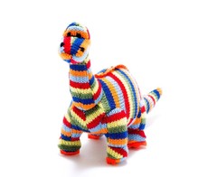 BEST YEARS SMALL DIPLODOCUS KNITTED DINOSAUR RATTLE