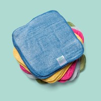 CHEEKY WIPES WASHABLE CLOTH RAINBOW COLOURED BAMBOO TERRY BABY WIPES - LARGE 20CM X 20CM