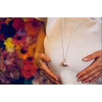 Bola Pregnancy Necklace: Rose Gold with Fresh Water Pearl