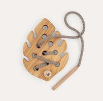 BLOSSOM AND BEAR MONSTERA LEAF WOODEN LEAF TOY