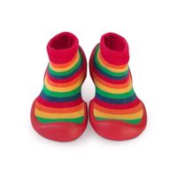 Step Ons Crawling, Cruising, Pre-Walker Sock Shoe Rainbow
