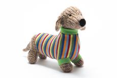 Best Years Knitted Sausage Dog Soft Toy