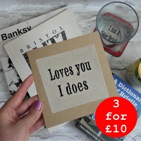 BRISTOLIAN CARDS . LOVES YOU I DOES