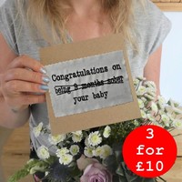 NEW BABY CARD - CONGRATULATIONS ON BEING 9 MONTHS SOBER - YOUR BABY
