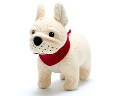 BEST YEARS KNITTED FRENCH BULLDOG SOFT TOY
