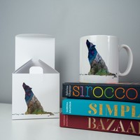 Wolf mountain mug – ceramic mug in gift box