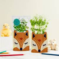 Shroot Personalised Fox Design Card And Microgreen Seed Gift