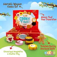 Woody Treasures Wooden Toys - Box of Cookies Toddler Toys - 18-Piece Cake Boxes for Kids 3 Years & Up - Premium Quality Wooden Play Food Set for Birthday, Pretend Play for Boys & Girls