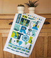 Bristol Icons Tea Towel by Susan Taylor