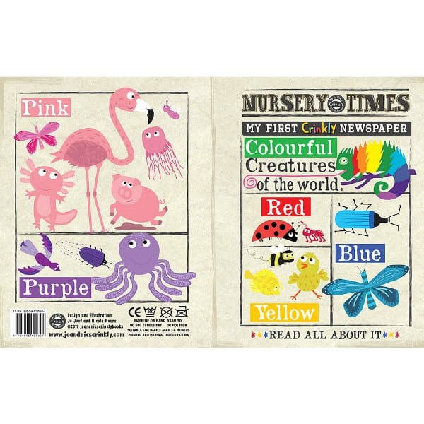 Nursery Times Colourful Creatures Crinkly Newspaper