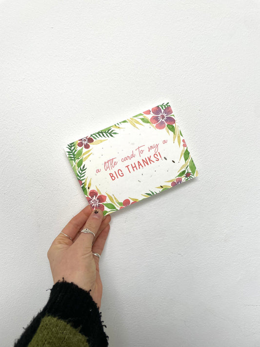 Little Card Big Thanks Plantable Seed Card