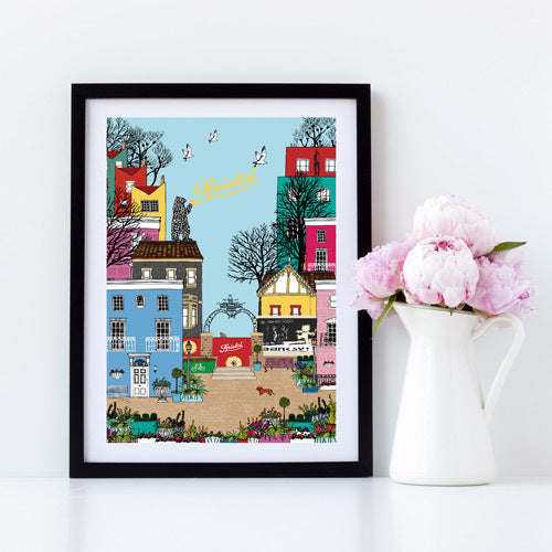 Love Bristol Colourful Houses Print
