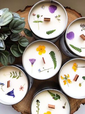 Belle Isle Botanicals Jasmin and Cucumber Soy Candle