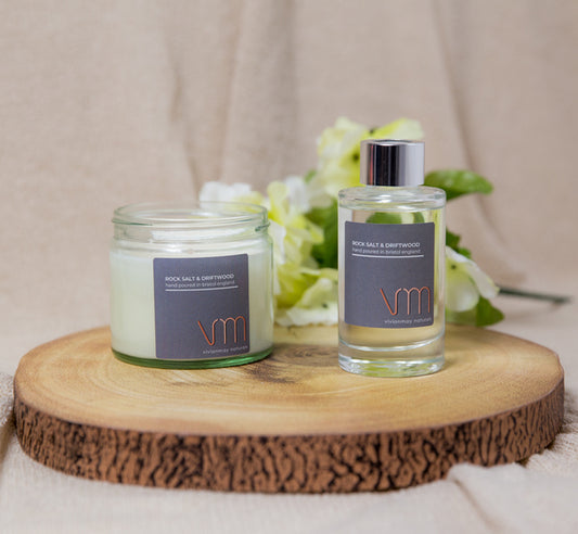 Vivian May Rock Salt & Driftwood Soy Candle