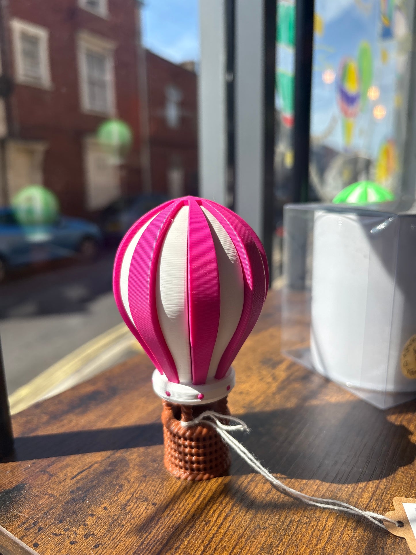 3D Printed Hot Air Balloon Decoration (11cm) | Colourful Hanging or Freestanding Balloon Ornament | Unique Gift UK