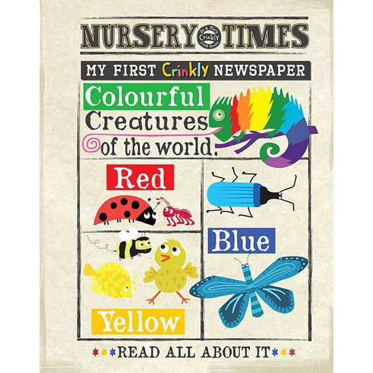 Nursery Times Colourful Creatures Crinkly Newspaper