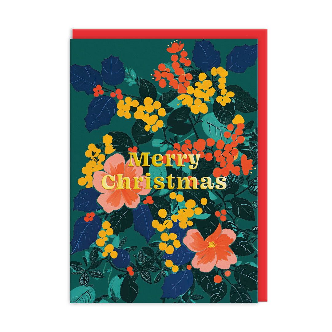 Pack of 9 Christmas Cards - Festive Floral