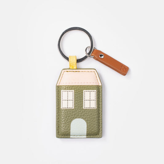 Khaki/Pink House Keyring