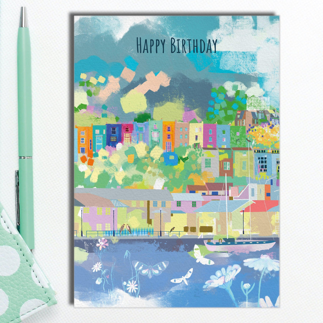 The Fine Artist Bristol Harbourside, Greeting Card