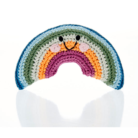 Friendly soft rainbow rattle