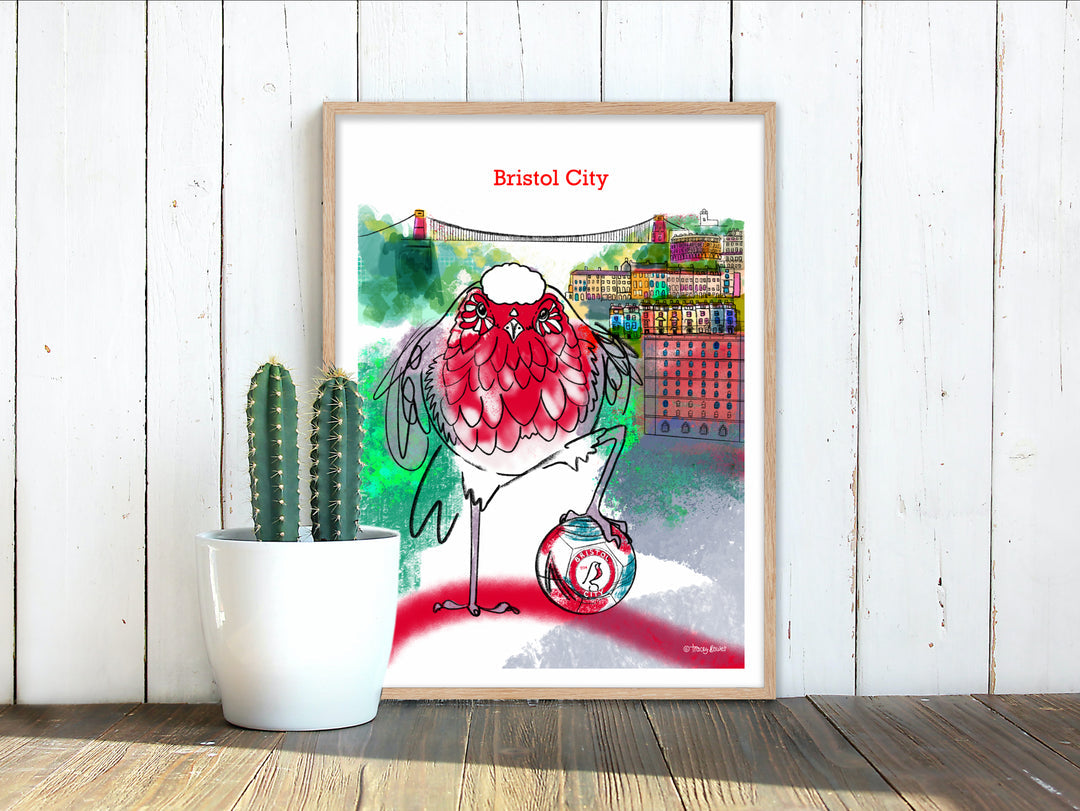The Fine Artist Bristol City Football Poster A4