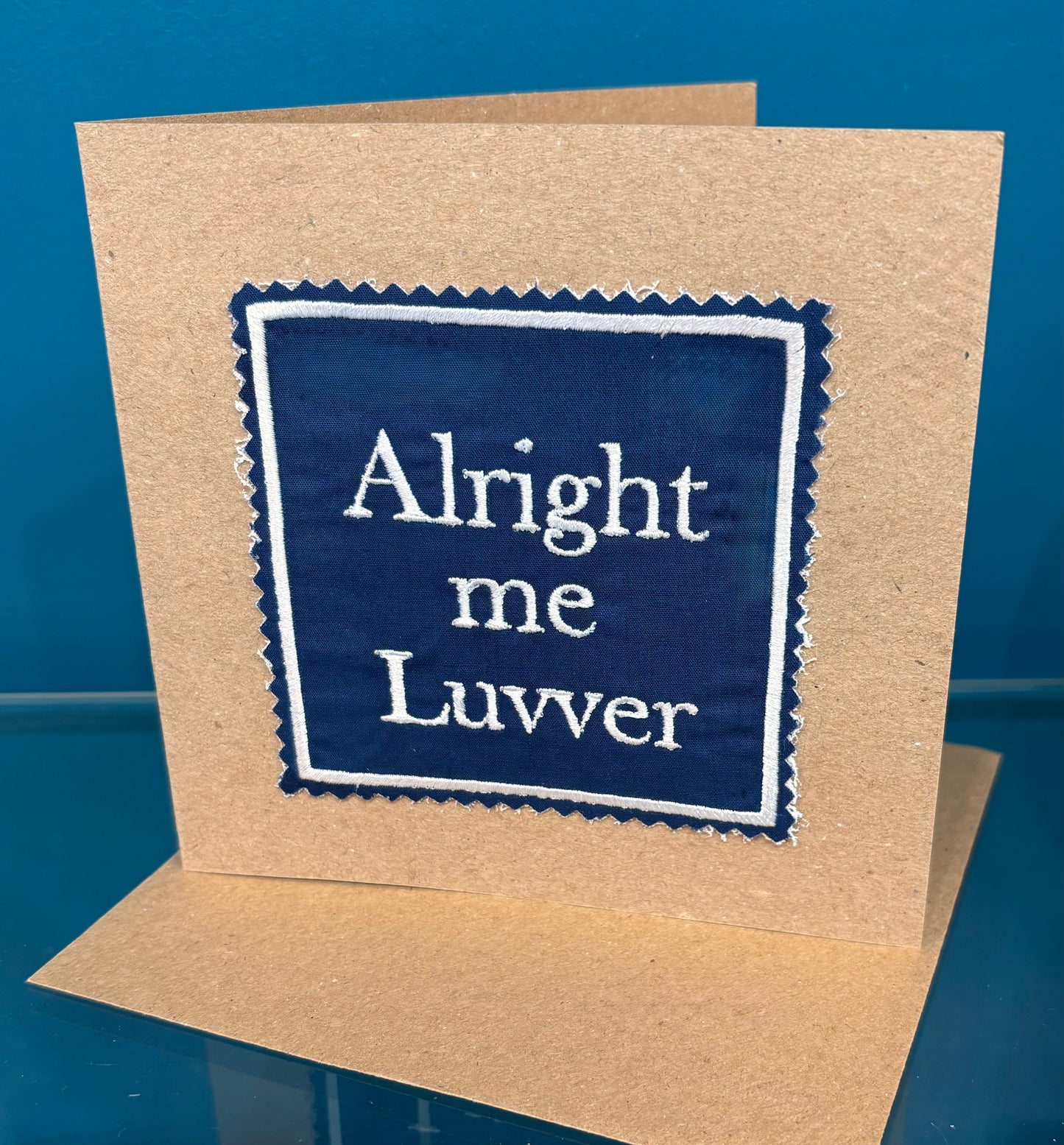 Bristol Slang Alright me Luvver Embroidered card
