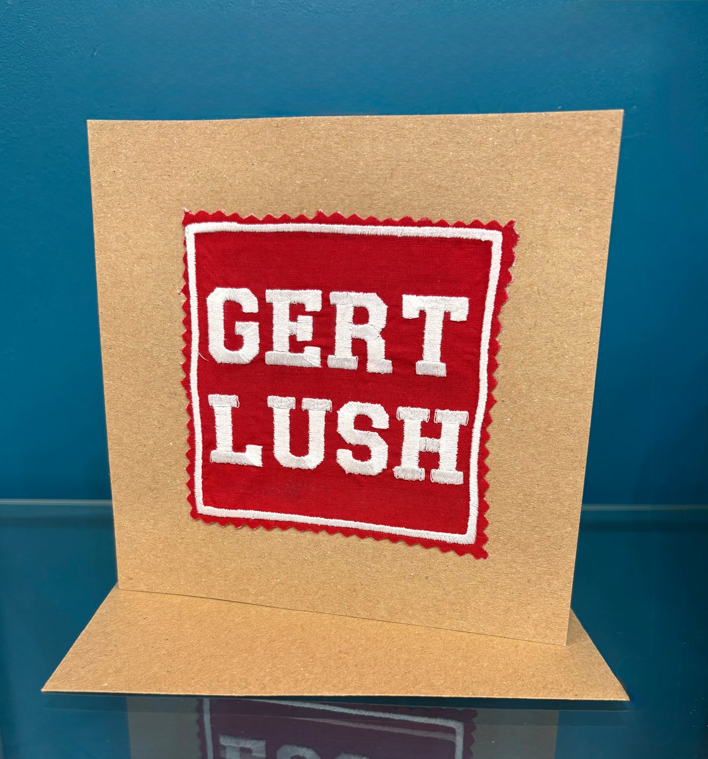 Bristol Slang Gert Lush Embroidered card
